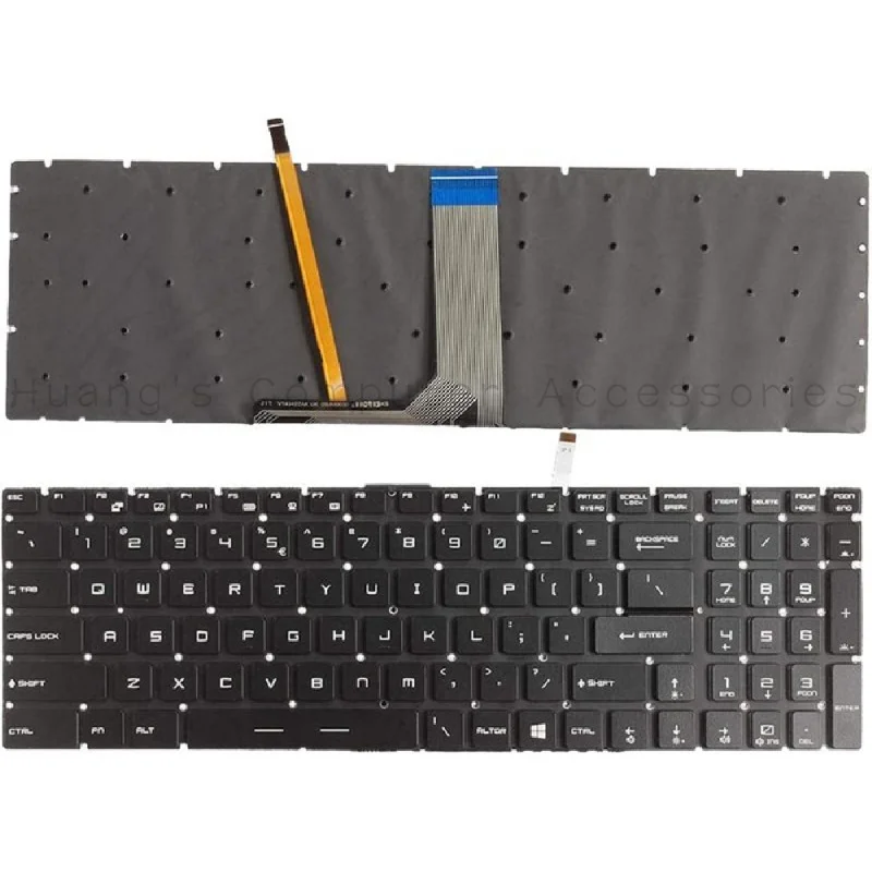 SS+New US Layout Colorful Backlit Keyboard For MSI GP63 Leopard 8RD 8RE GP73 Leopard 8RD 8RE Laptop, Strictly Tested