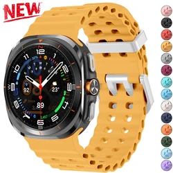 Band For Samsung Galaxy Watch 7 Ultra Strap 47mm Accessories Sport Silicone Bracelet Correa for Watch Ultra 2025 Strap 47mm