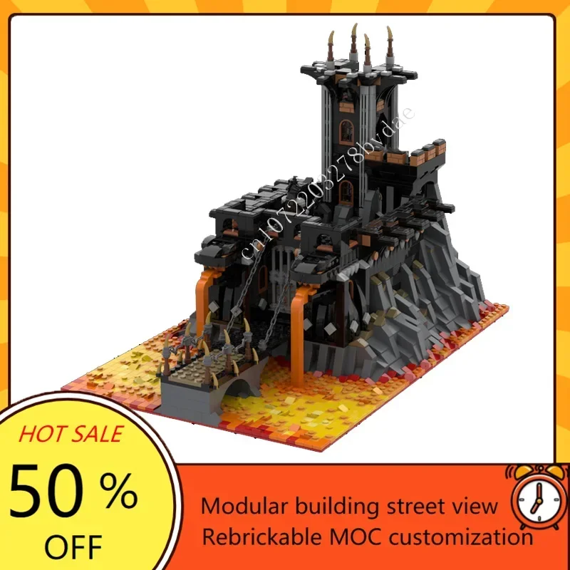 2833PCS MOC Medieval Castle Custom Puzzle Model Dragon rock Technical DIY Education Assembly Technology Toy Adult Holiday Gift