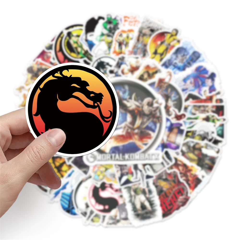 10/30/50PCS Mortal Kombat Graffiti Sticker Game Waterproof Sticker DIY Skateboard Water Cup Suitcase Sticker Wholesale