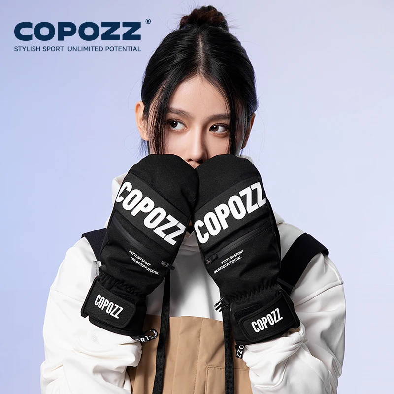 COPOZZ 3M Thinsulate Ski Gloves Women Men Windproof Breathable Waterproof