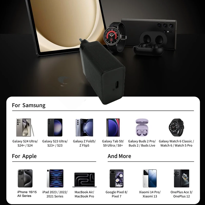 UYUXIO شاحن USB C فائق السرعة PD 4.0 PPS AFC نوع C توربو الجدار مهايئ شاحن لماك بوك آيفون سامسونج شاومي