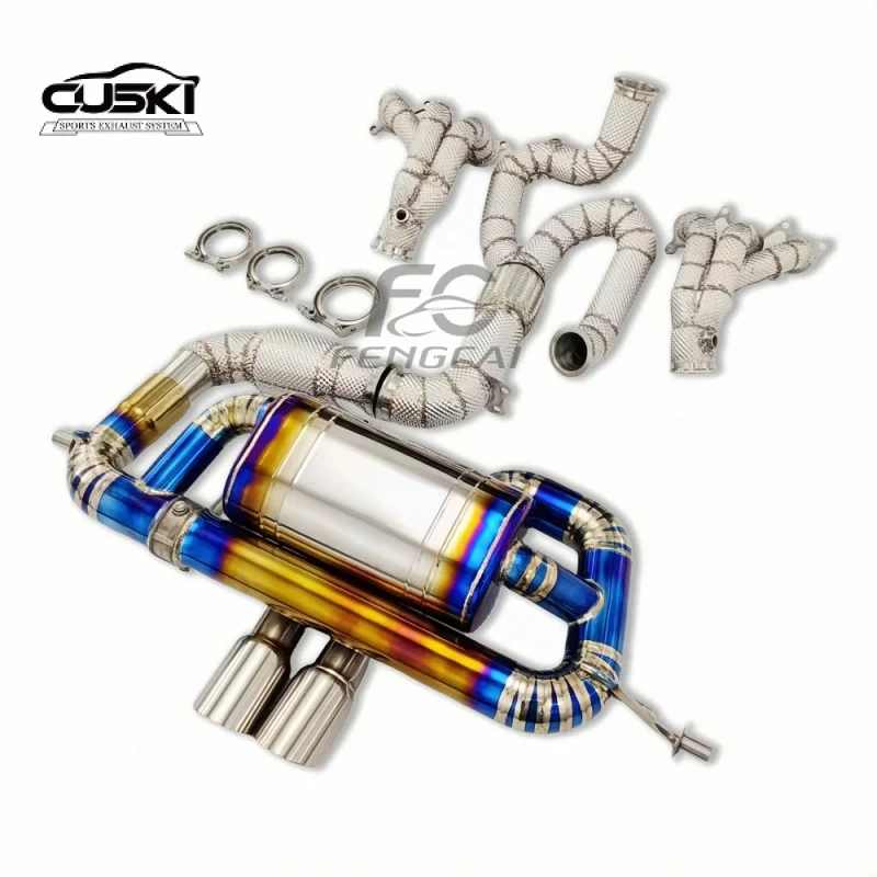 

Титановый глушитель для Lotus Evora GT410 3.5T 2017 + выпускной коллектор S-трубка Cat, обновление задней выхлопной трубы автомобиля, модернизация мощности выхлопной системы