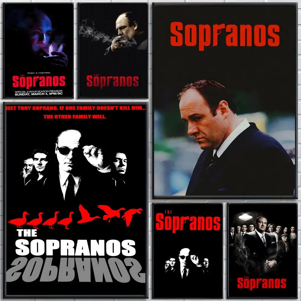 T-The Sopranos Poster posters for bedrooms and living rooms high definition cartoon movie-themed wall art.