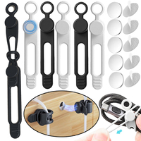 1-4Pcs Silicone Ties Magnet Cord Organizer Keeper Line Holder Magnetic Cable Tie Earphone Clip Cords Management Cables Winder