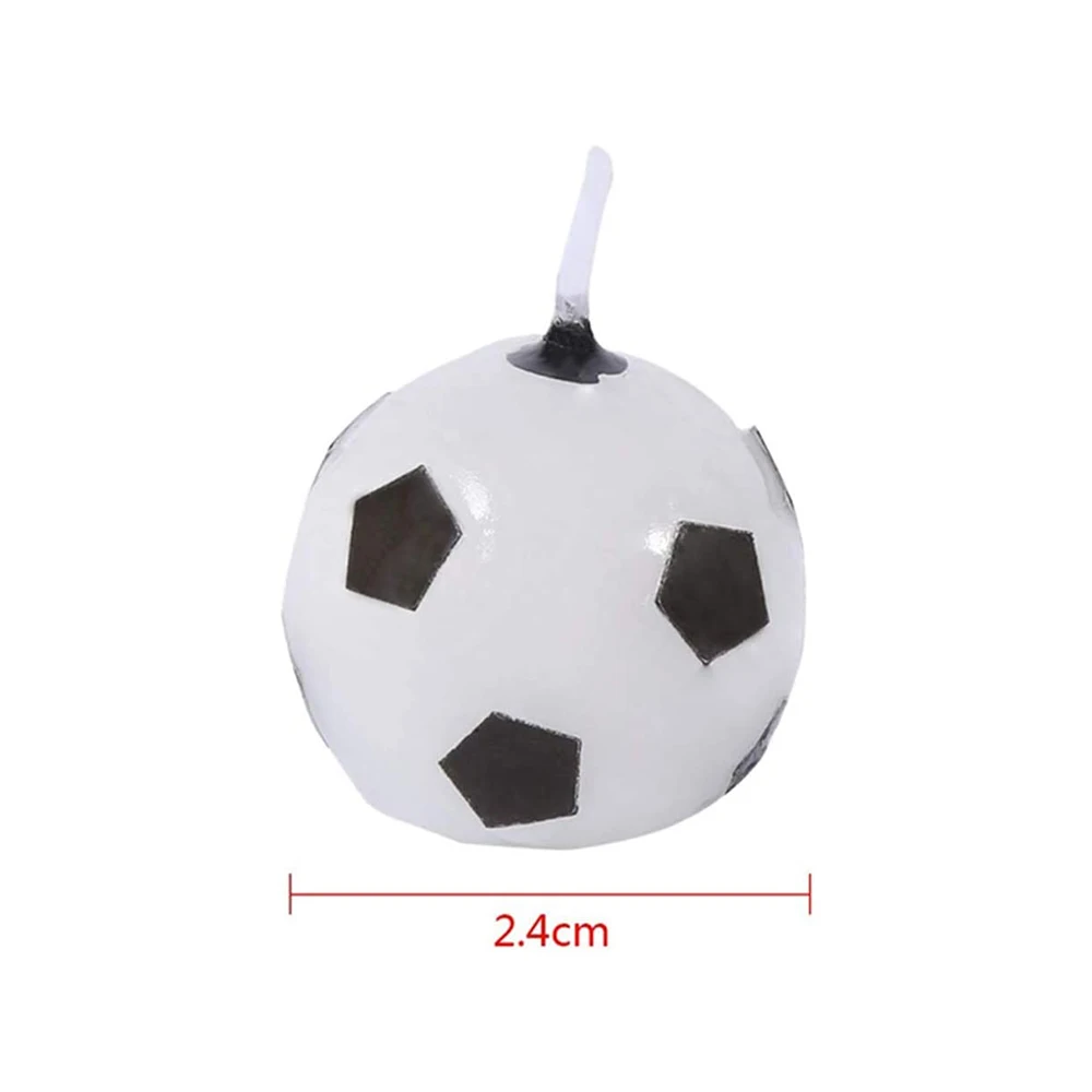 6Pcs Soccer Ball Futebol Cake Candles Birthday Party Kids Cake Decoration Soccer Ball Birthday Party Supplies for Kids Toy Gift