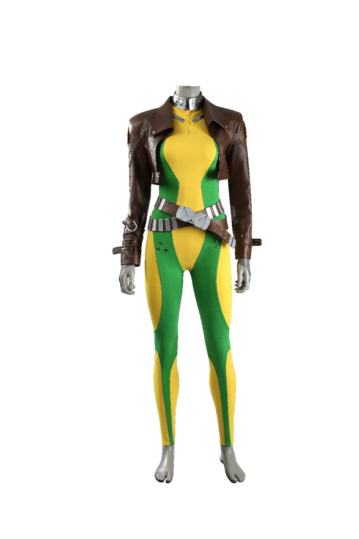 Rogue Cosplay Costume Rivals Halloween Jacket Coat Belt Jumpsuit Suit view 6
