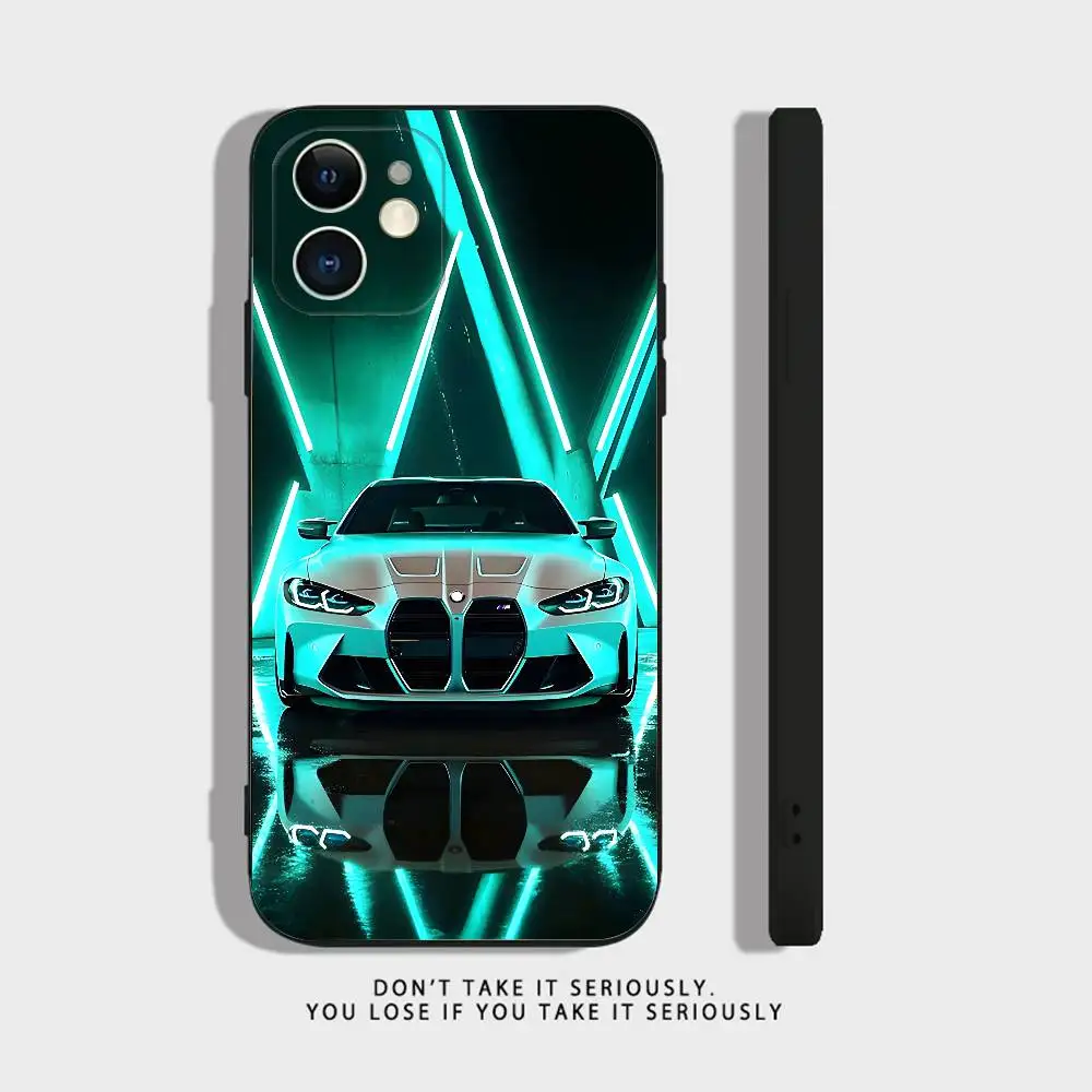 Zwart Wit voor B-BMW-es M3 Telefoonhoesje Voor iPhone 17,16,15,14,13,12,11,XR,Pro,XS,Max,XR,Plus,Mini Zachte Siliconen Zwart Schokbestendig