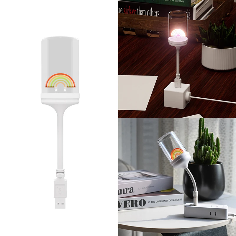 ضوء ليلي LED USB محمول، توصيل وتشغيل مصباح مكتبي LED صغير هدايا للسفر في المكتب المنزلي #6