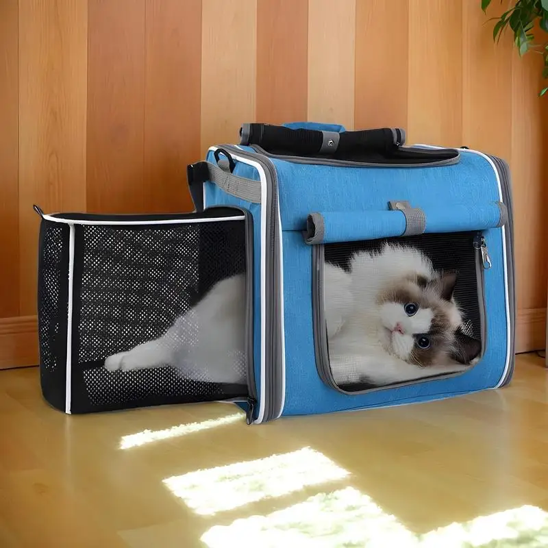 

Bike Basket For Dogs Expandable Soft Sided Pet Carrier Backpacks Front Backpack Adjustable Transport For Walking Travel Carrying