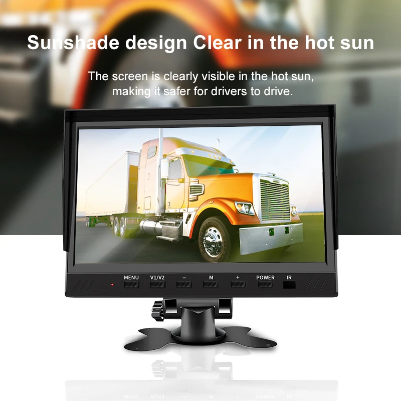 7 Inch 2CH IPS Screen 1080P Waterproof Backup Camera System Car Recorder Reverse Camera Kits for RV Lorry Truck