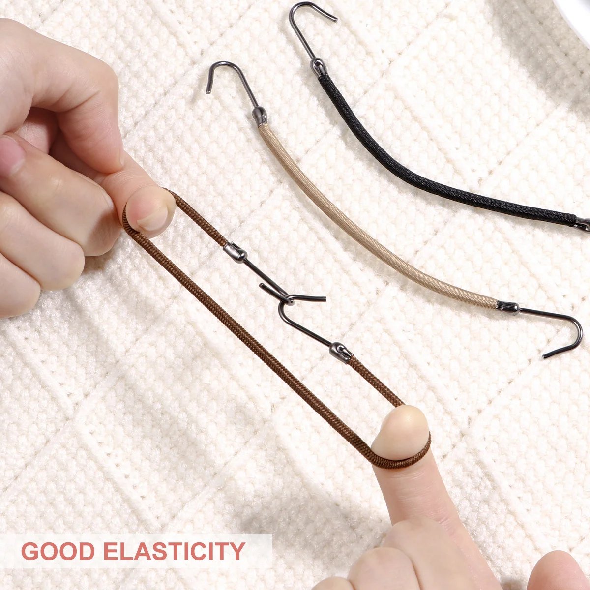 

15Pcs Ponytail Hooks Elastic Bands with Metal Hook Durable Long Lasting Styling Women Hair Accessories Black Brown Beige