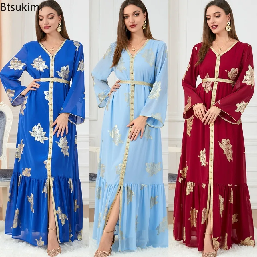 

Марокканский кафтан, женское шифоновое платье 2026, мусульманская мода, абайя, Дубай, арабская длинная роба, вечерние платья для вечеринок, элегантные вечерние платья