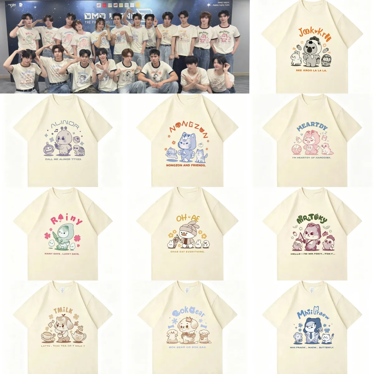 Thai Classic Anime Printed Pattern Pure Cotton T-shirt 2026 Dmd Land 3 Event Homemade Oversized Men's Women's Summer Y2k Shirt