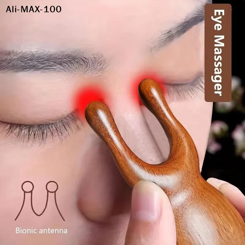 【AV】1/2Pcs Wooden Nose Gua Sha Massager Facial Massage Stick Pointing Massage Sandalwood Massage Tool For Guasha Scraping