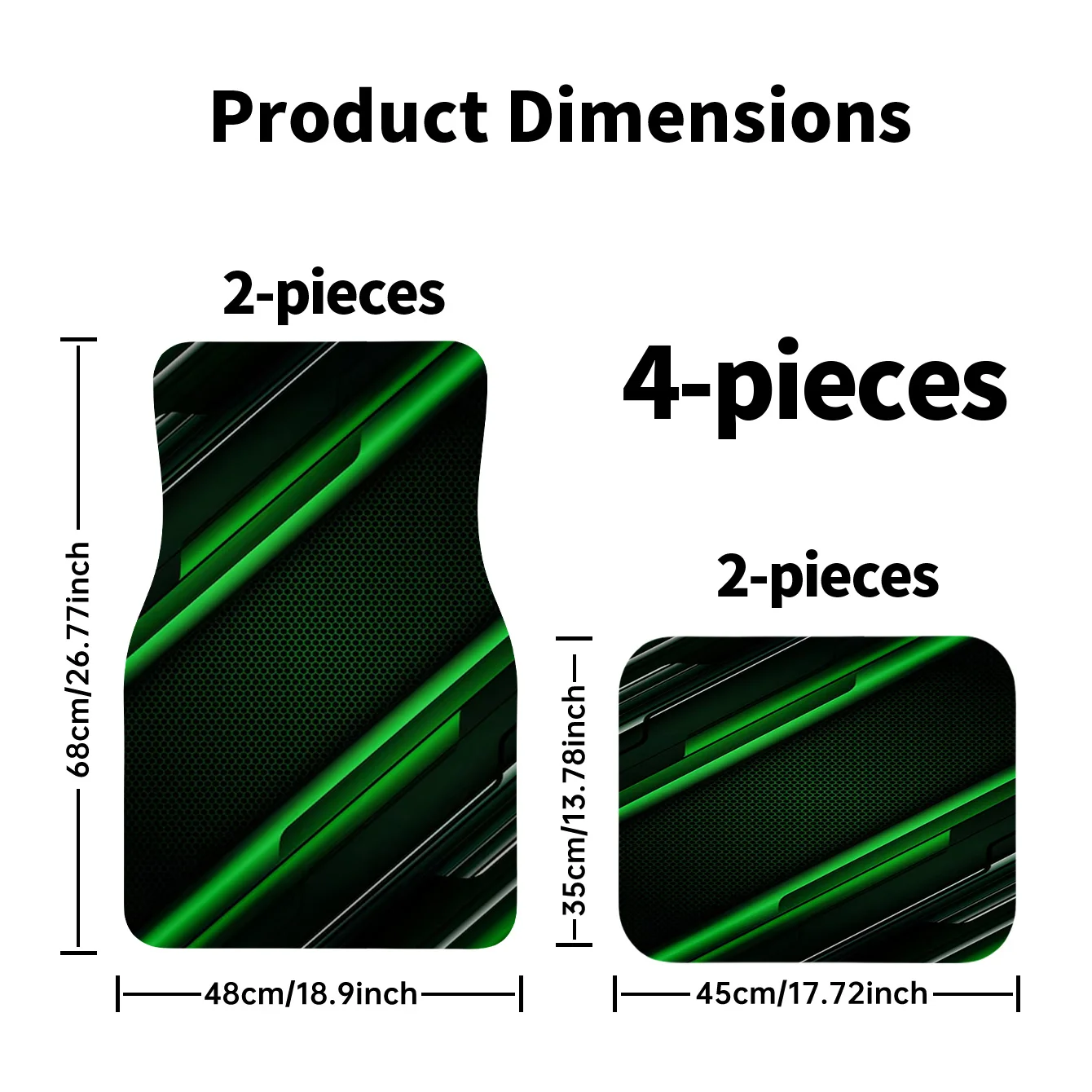 2D Car Floor Mats With Line Patterns, Suitable For Various Car Models, Suitable For All Seasons, Stylish And Easy, Easy To Insta