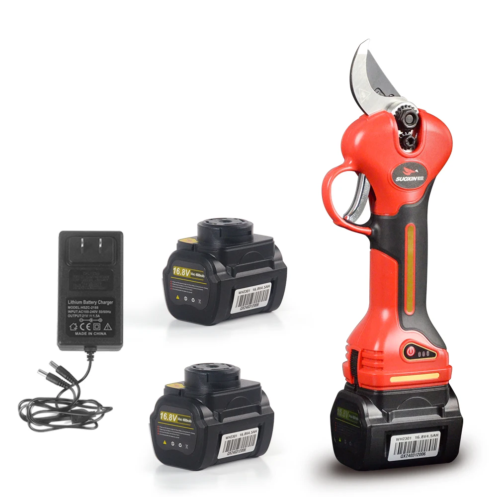 

Электрические секаторы диаметром резания 35 мм (1,3 дюйма), аккумуляторные секаторы с литий-ионным аккумулятором 16,8 В, 4,5 Ач