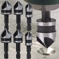 High Speed Steel Chamfer Drill Bit Cutter Set Hexagon Shank Chamfering Countersink Bits Woodworking Power Tools for Wood Metal