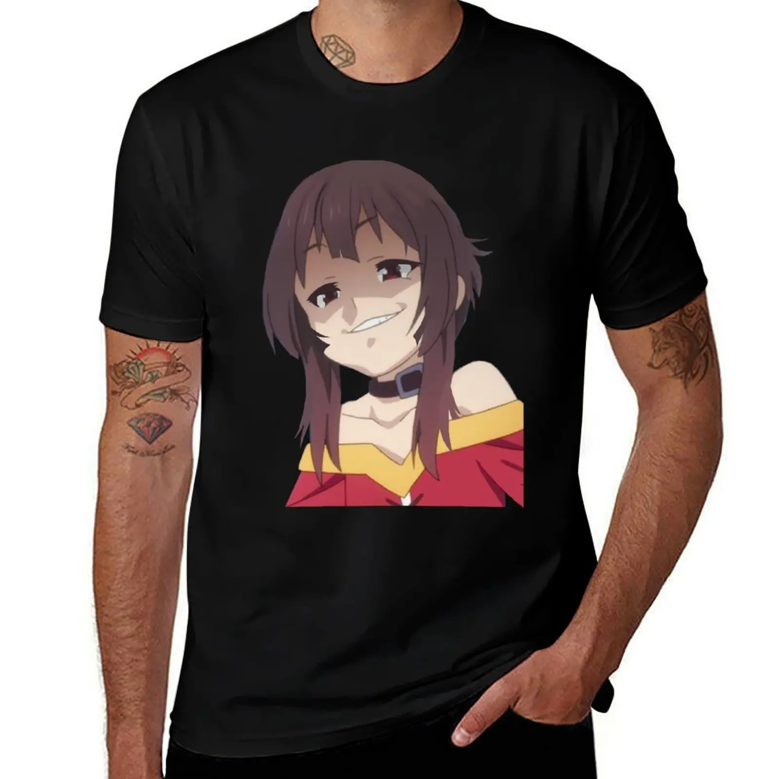 

Smug Megumin Face (KonoSuba) T-Shirt Soft Lightweight Cotton T-Shirt