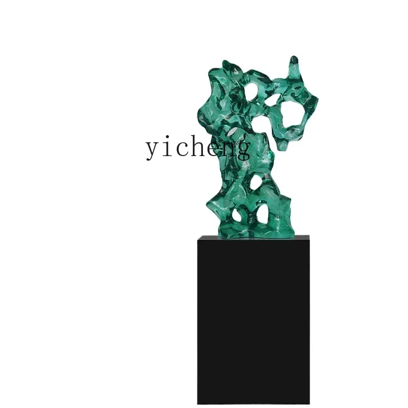 v9.4-Hallway Abstract Floor Resin Decorations Sculpture Taihu Lake Stone Ornament Furnishing Home Accessories