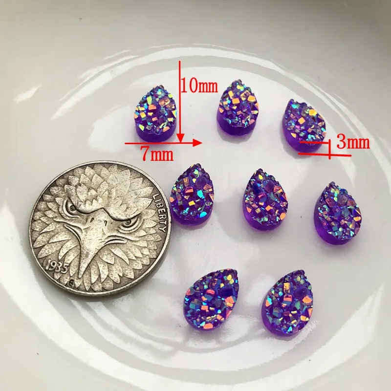 100PCS7X10mm ore surface water drop shape flat back jewelry manufacture nail art decorations  wedding decoration rhinestones