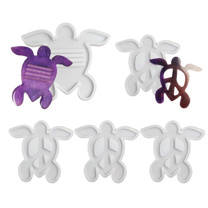 Silicone Turtles Shaped Molds Epoxy Resin Moulds for Table Decoration Handmade Cup Mat Mould Jewelry Tool