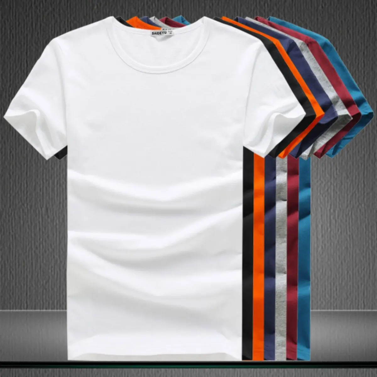 Men's Clothing Luxury Brand Men's Casual Summer TEES Print Cotton Round Neck T-Shirts Solid Undershirts Tops Oversize T-shirt