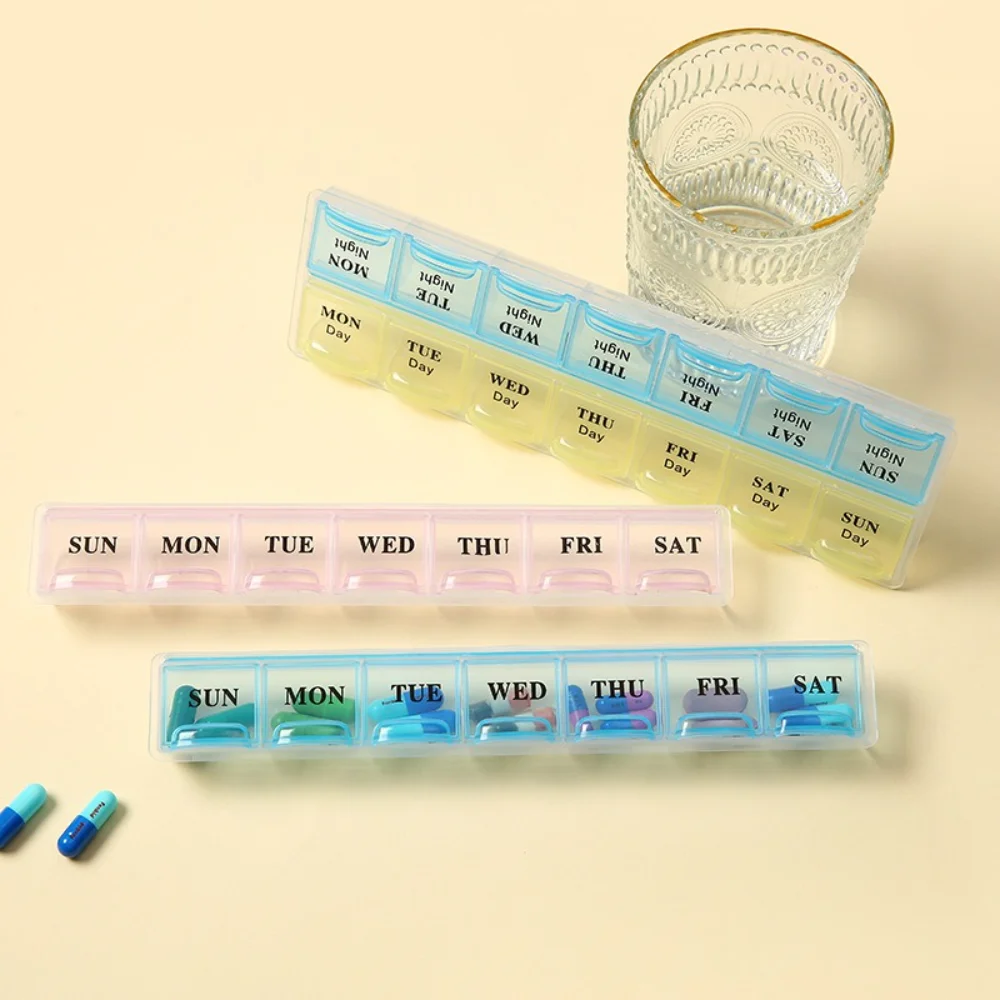 New Weekly Premuim Portable 7/14/21/28 Grids 1/2/3/4 Times A Day Pill Storage Cases Box Organizer for Vitamins Medicine FishOils