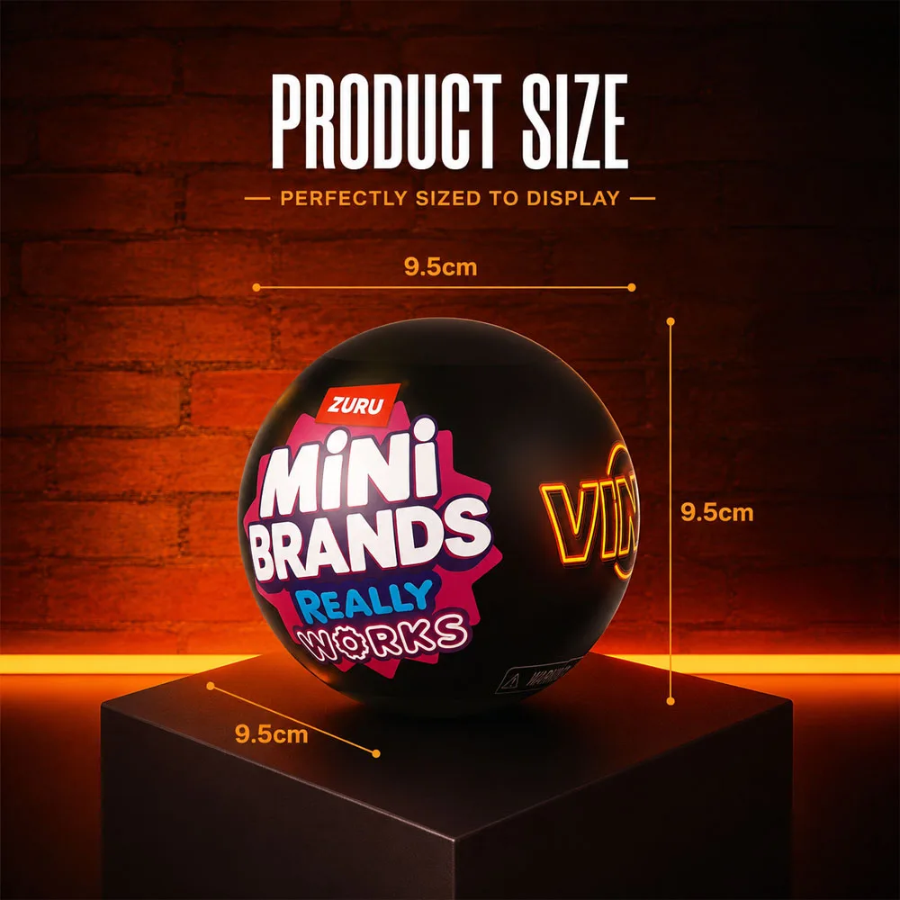 Zuru Mini Brands Really Works Mini Vinyl Mystery Ball mit 45 Sammel-Schallplatten, Mini-Albumcovern & Zubehör Überraschungsbox Geschenk – Detail 2