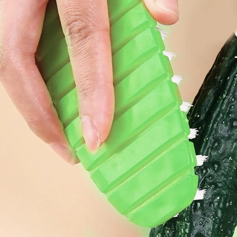 Flexible Vegetable Scrubber Carrot Shape Multiple Segments Bendable Fruit And Vegetable Brushes Veggie Brush Fruit Scrubber For