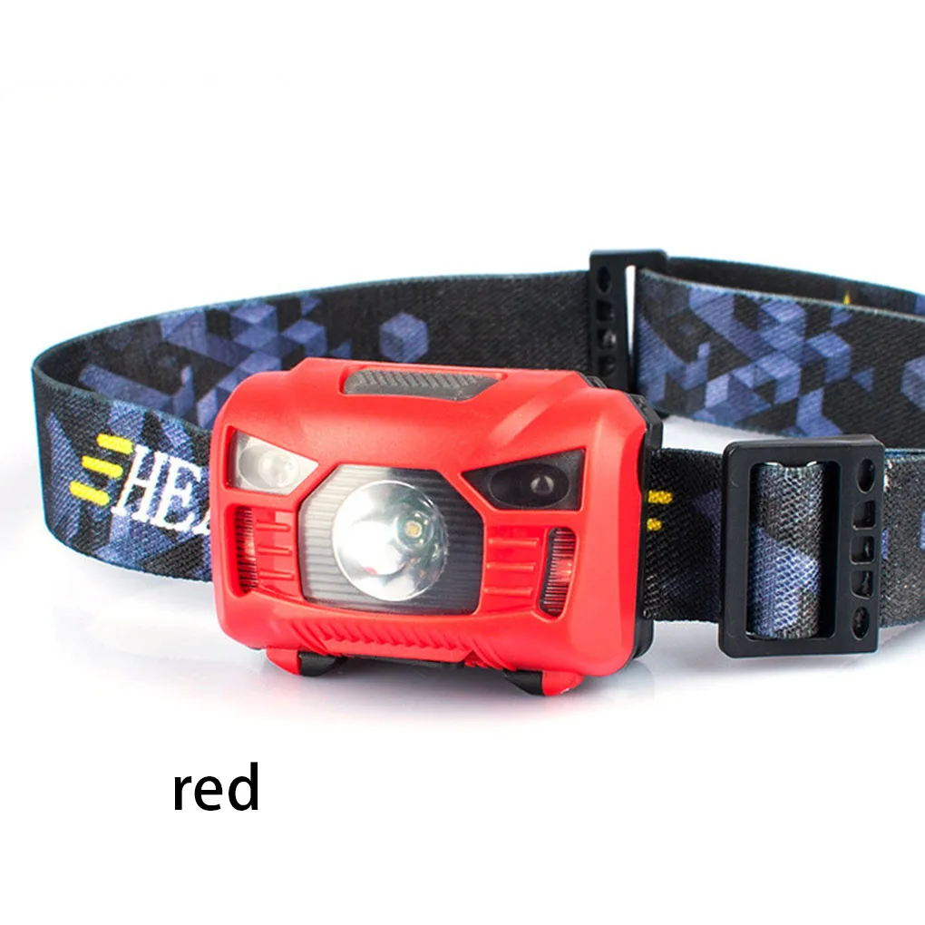 Women Men Headlight Traveling Headlamp 4 Modes Adjustable Sensing Flashlight Night Fishing Running Head Torch Green