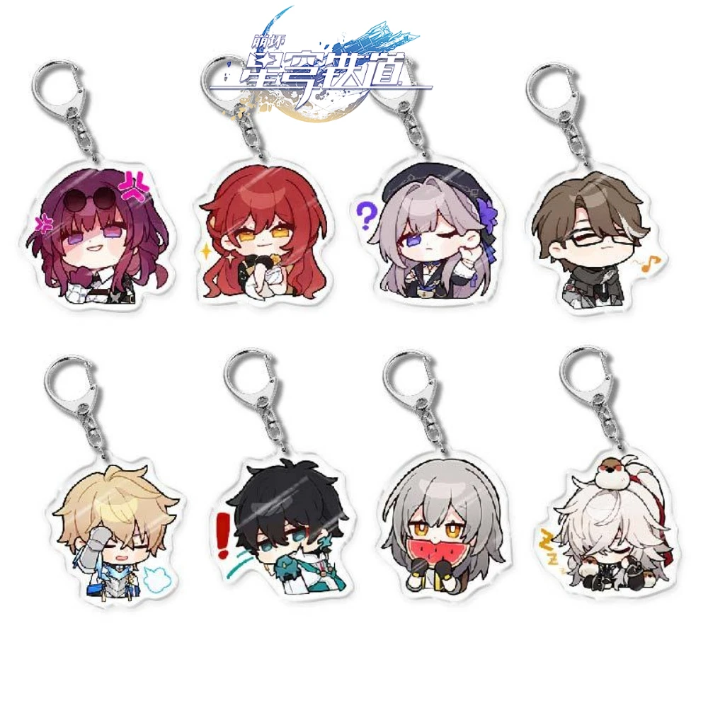 

Honkai: Star Rail Game Merch Keychain Aventurine Misha Boothill Trailblazer Backpack Key Decoration Pendant Birthday Gift