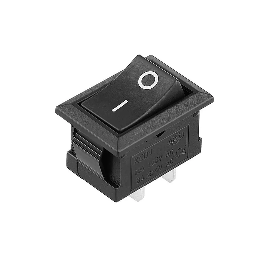 10PCS Mini ON/Off Rocker Switch 12V 20A 2 Pin Auto Boat Rocker Toggle Switch 120V 10A Rocker Toggle KCD1 Switch Pre-Wired Black