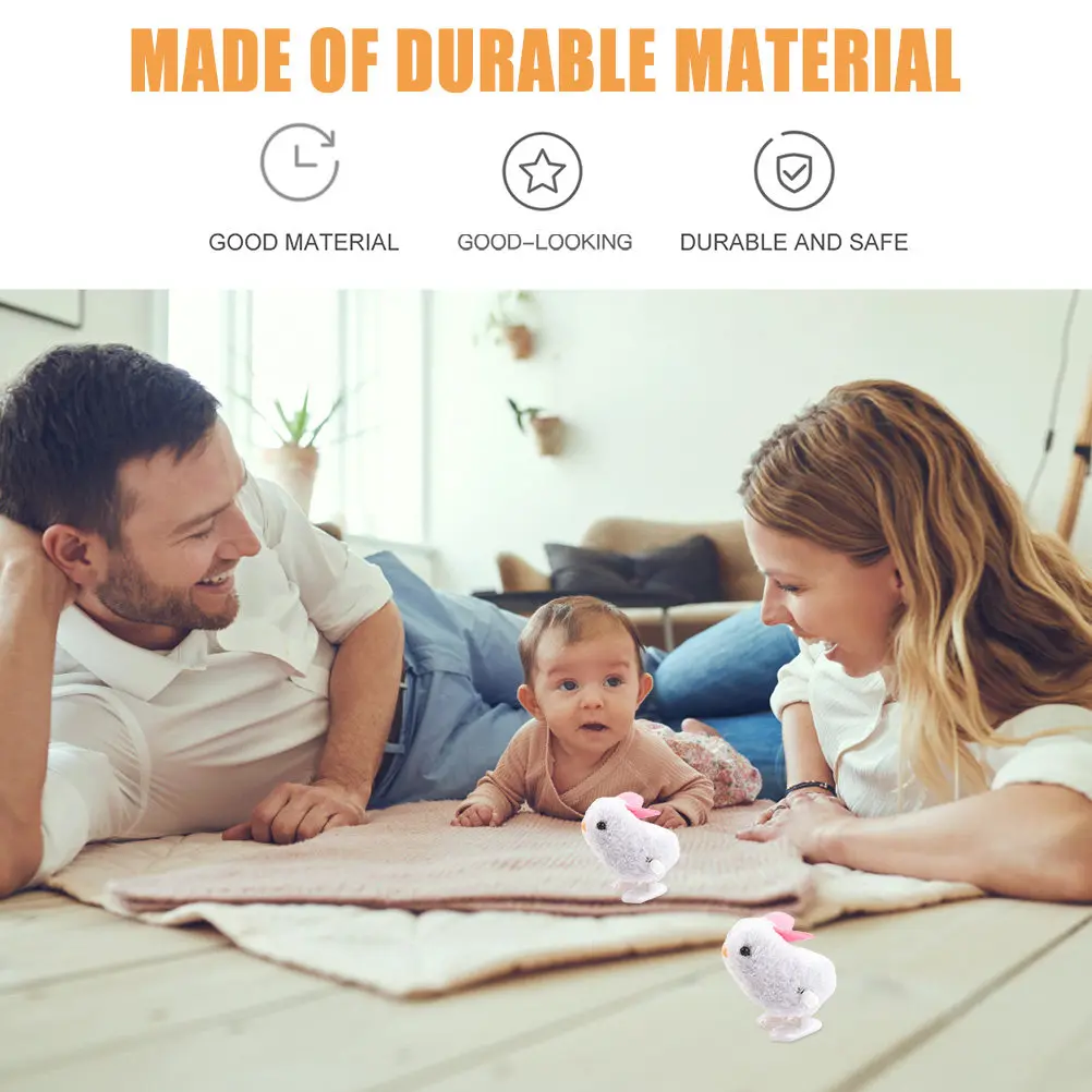 

Набор из 12 заводных игрушек-зайчиков для детей: безопасный, гладкий дизайн, развивающие навыки координации, для взаимодействия родителей и детей