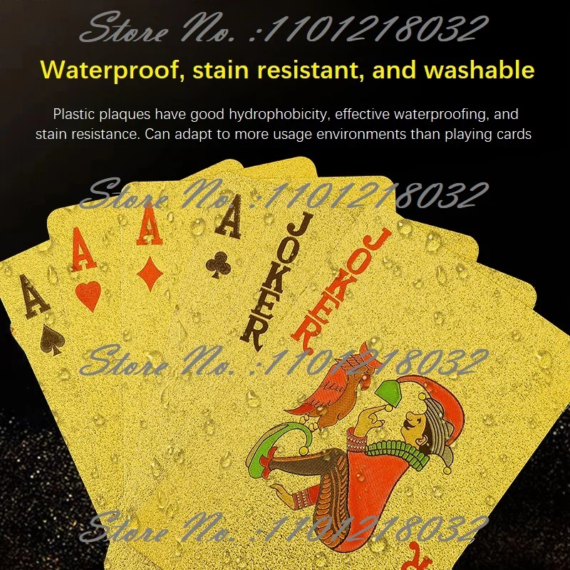 24K Gold Foil Playing Cards Deck - Perfect For Poker, Practical Jokes & Party Gifts!Christmas, Halloween, Thanksgiving Gift