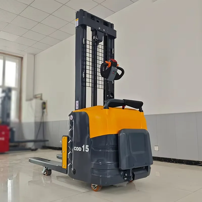 1.6-3.5 Tons Mini Self-loading Portable Forklift Electric Stacker Machine with Lead-Acid Battery AWD Hydraulic Side Shifter