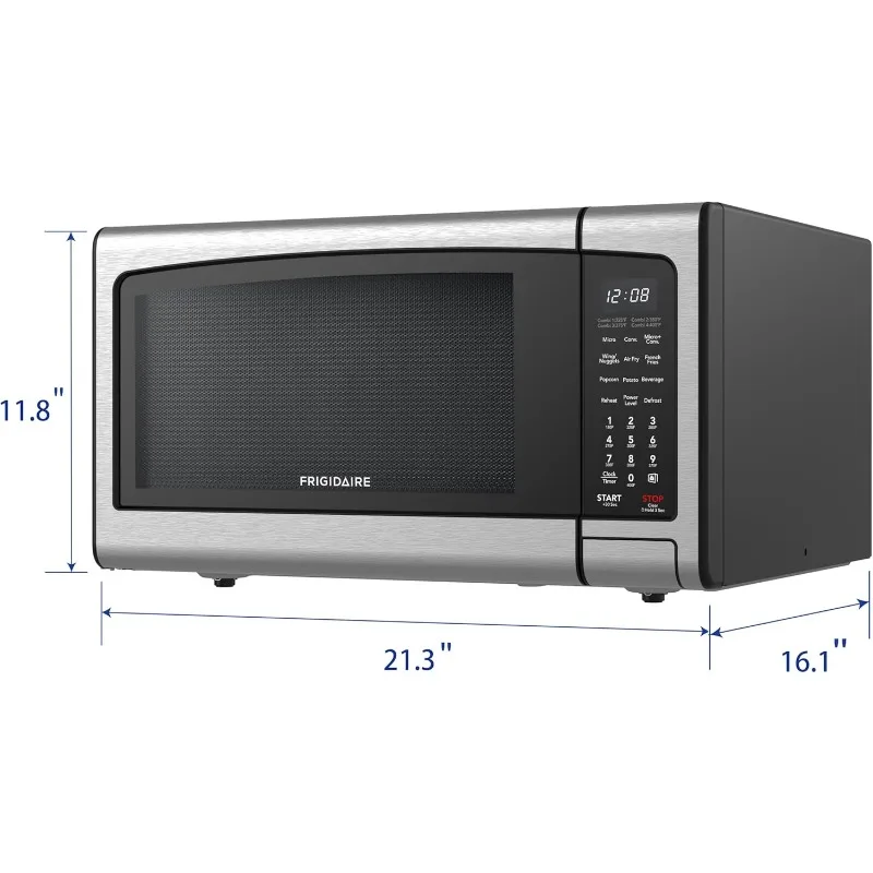 EMW112OAMZ Stainless Steel Microwave Oven, Multi Function, Programmable, 1.1 Cu Ft 1000-Watt, residential kitchen, Stainless