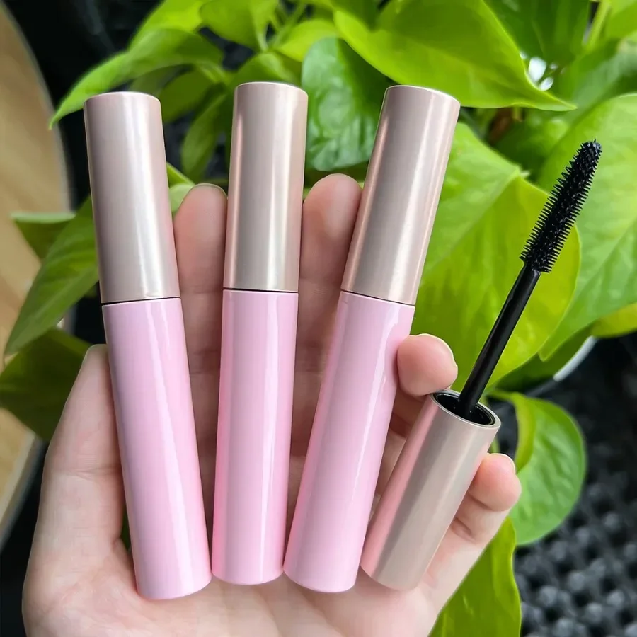 Mascara à friser longue durée, tube rose personnalisé, séchage rapide, anti-taches naturel, allongement des yeux, outils de maquillage en vrac