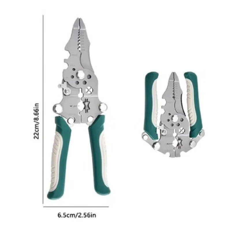 1 Piece of Foldable Professional Grade Wire Stripping Pliers for Electricians, Suitable for Safe Connections and DIY Projects