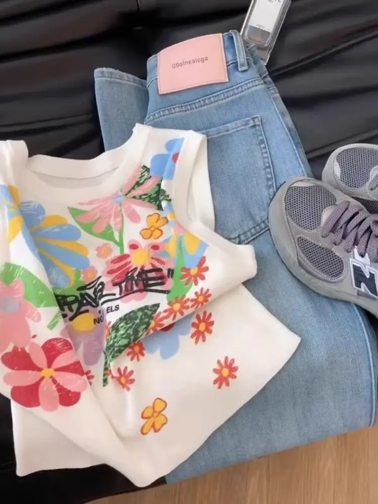 سترة نسائية صيفية مطبوعة من Dopne ملابس خارجية كورية Sle شبابية داخلية للتخسيس