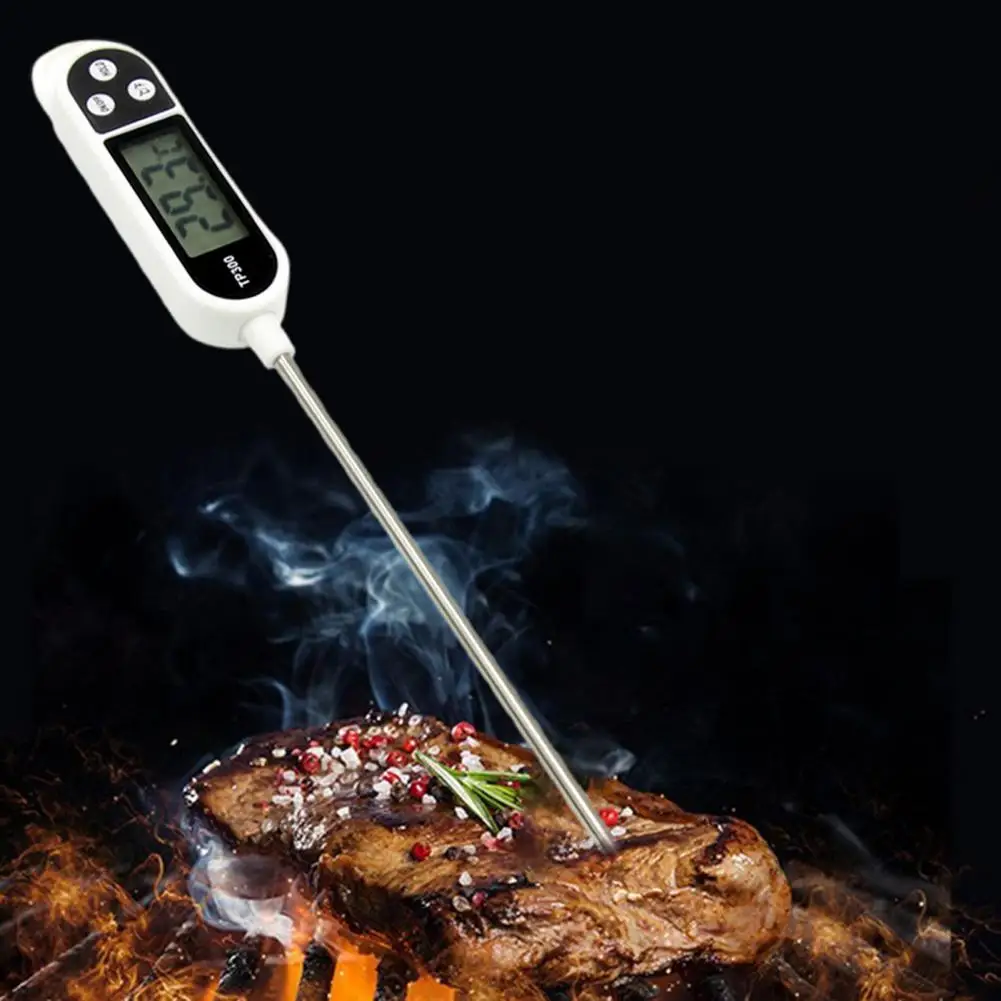 

24.5cm Food Thermometer Digital Cooking Thermometer Milk Meat Teperature Guide With Backlit Display Kitchen Temperature Detector