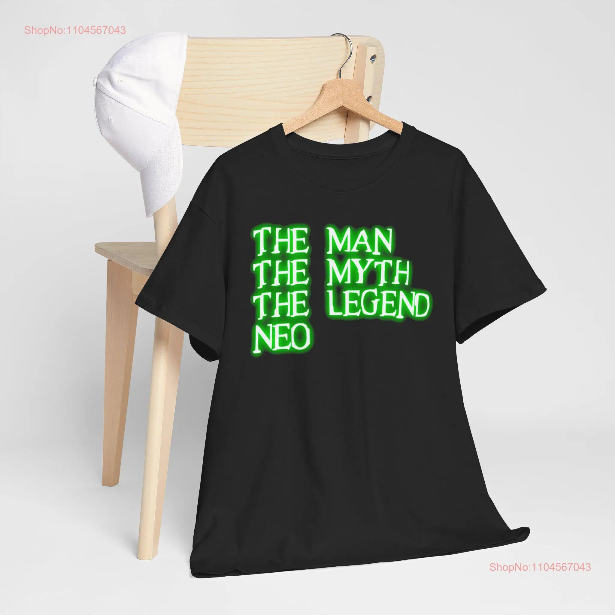 Camiseta inspirada en la película Matrix The One Neo Myth Legend Ropa Geek Pop Culture Top manga larga o corta