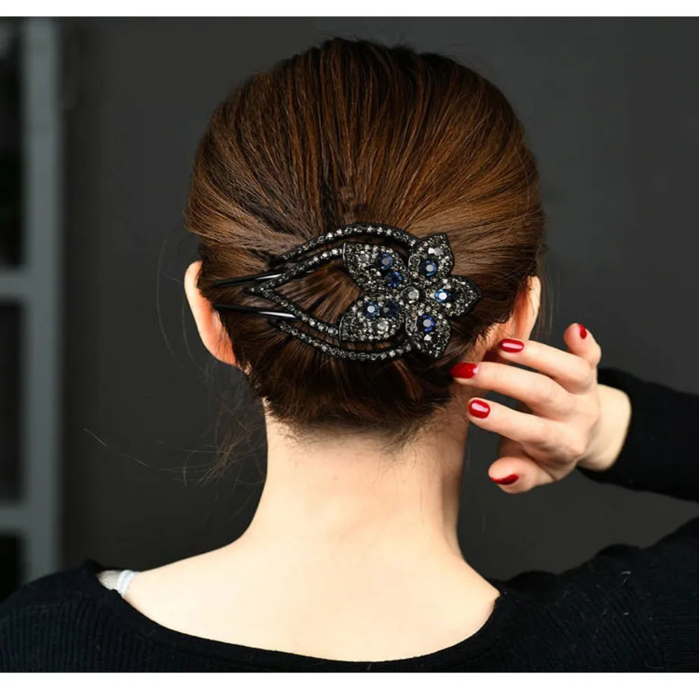 Accessories Women's Crystal Hair Clips Brand New Crystal Resin Rhinestone Hairpin Plastic Insert Comb Hairgrip Women