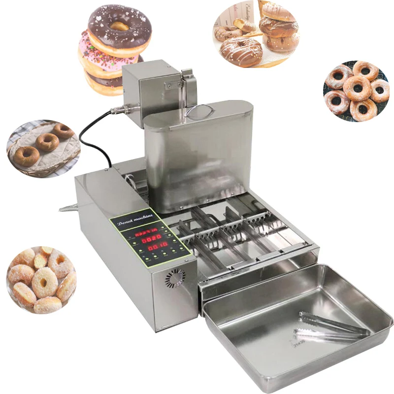 Factory Catering Equipment 4 Rows Mini Donut Making Machine 110V 220V Electric Automatic Mini Donut Fryer Machine Maker