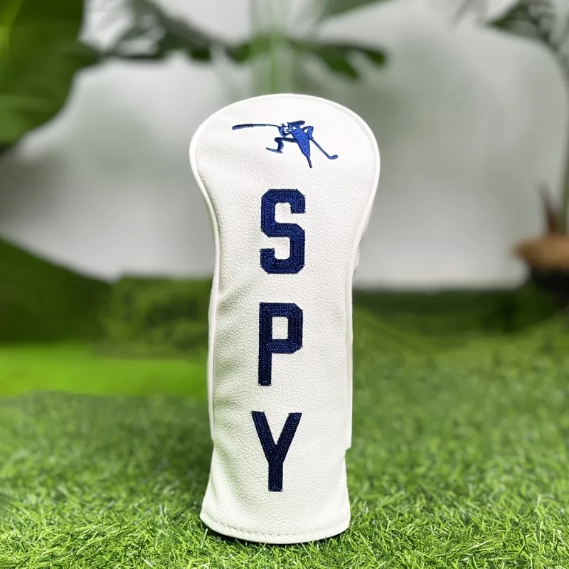 غطاء رأس نادي الجولف، حروف "SPY" ونمط صورة ظلية للاعب - يجمع بين الحماية والأزياء وإكسسوارات الجولف