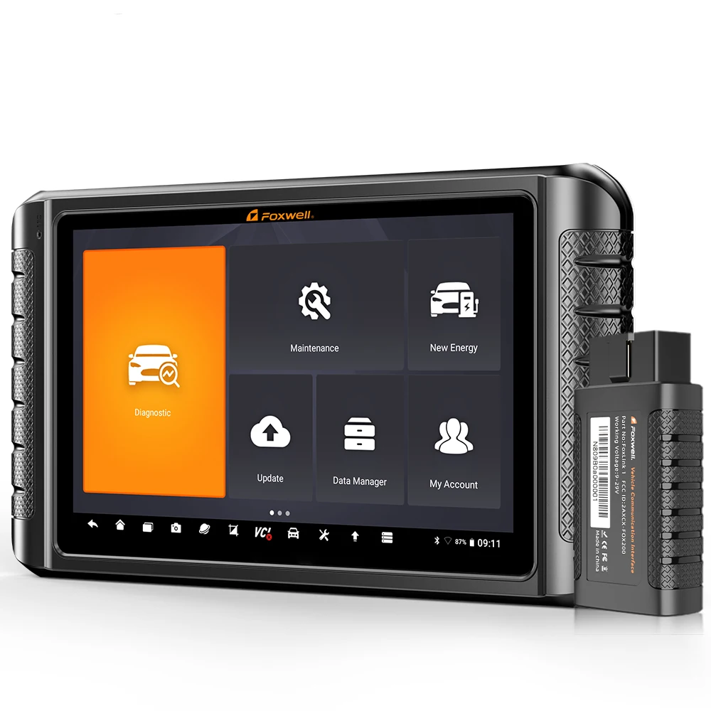 FOXWELL NT1009 OBD2-Scanner 10,1 Zoll bidirektionales Kfz-Diagnosetool ECU-Codierung Allsystem-Autoscanner 40+ Reset-Funktionen CAN-FD FCA AutoAuth Topologiekarte Aktivtest 3 Jahre kostenlose Updates