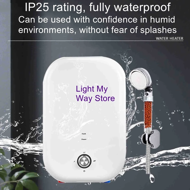 

Electric water heater, household instantaneous water heater with built-in booster pump, rapid heating water heater
