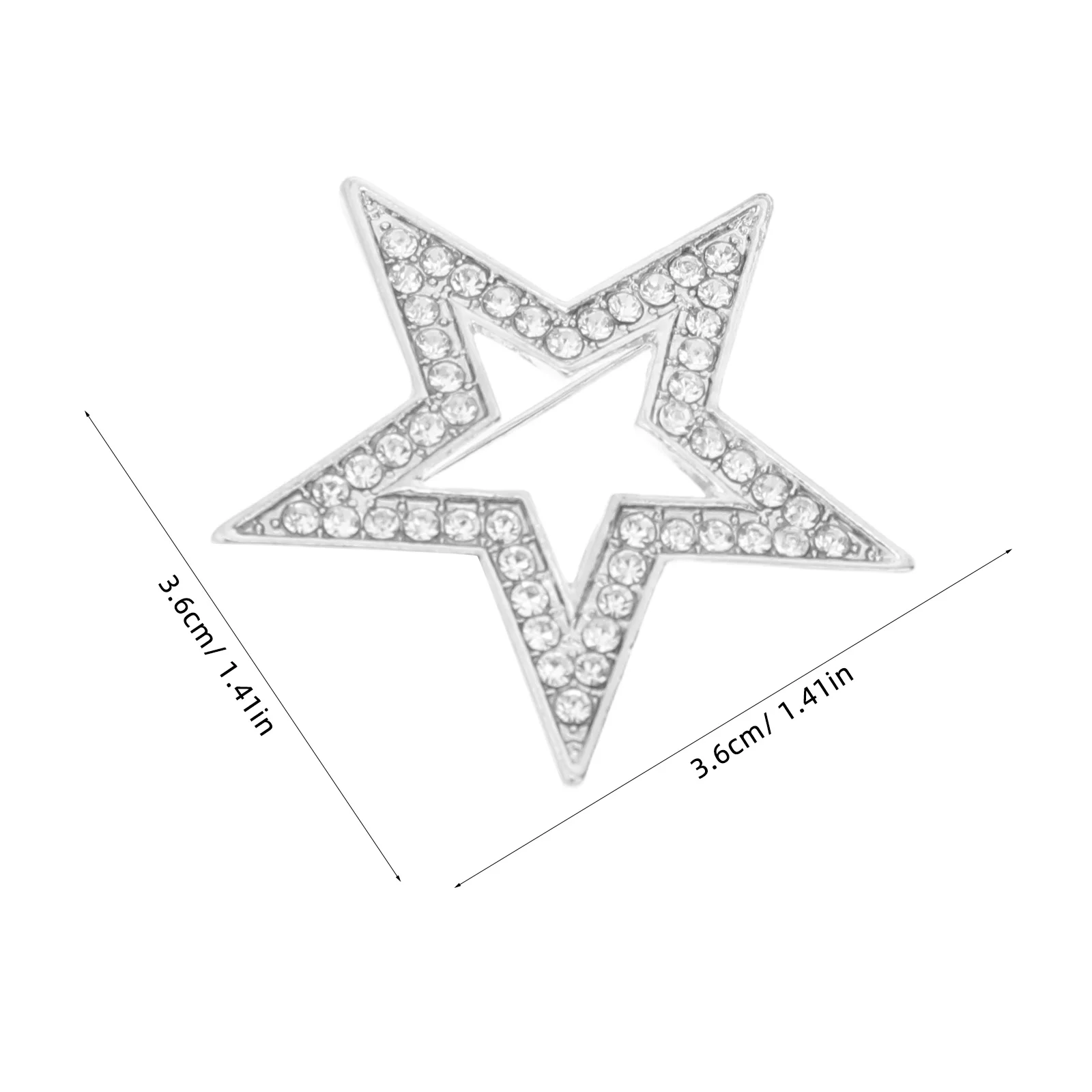 2 قطعة الخماسية ستار بروش سبائك الزنك التلبيب دبوس للرجال دعوى فستان الزفاف الصدار وشاح شال كليب ستار شارة الإكسسوار