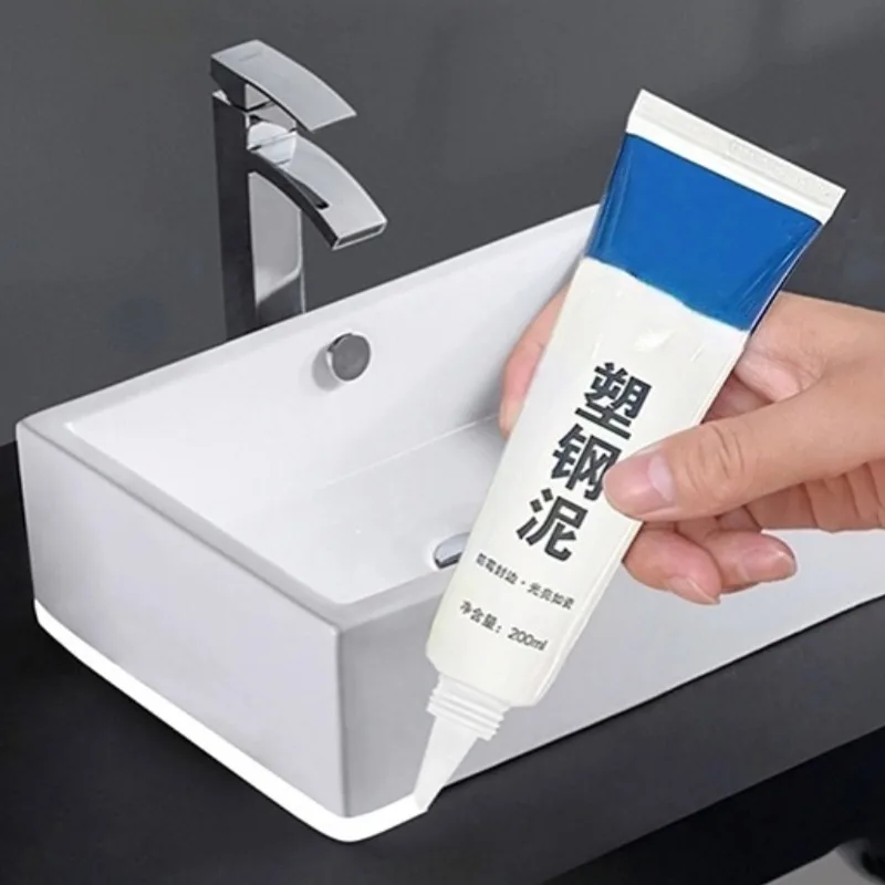 60ml Plastic Steel Mud Glue Waterproof Agent Kitchen and Bathroom Anti-mildew Glue Epoxy Resin Leak Plugging Caulking Sealant