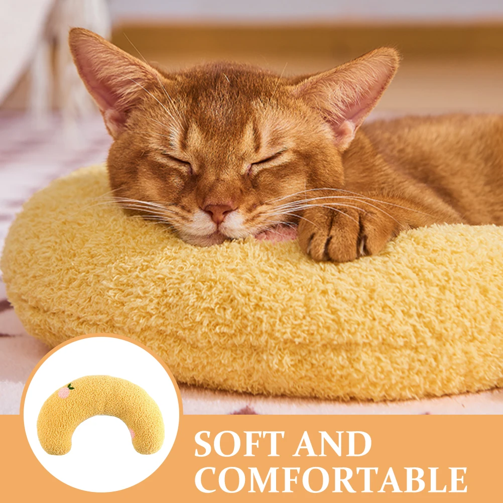 

1 Pc Comfortable Neck Support for Cats Mini U Shaped Pearl Cotton Bed Washable Indoor Cat Sleeping Cushion